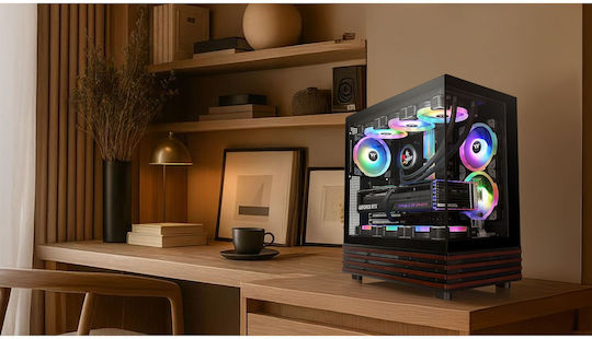 Thermaltake View 270 Plus WS ARGB Gaming Midi Tower Computer Case with Side Window Black