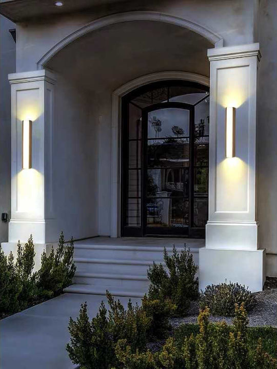 Lightplanet Lumină de exterior montată pe perete LED IP65 7W cu Alb Cald Lumină