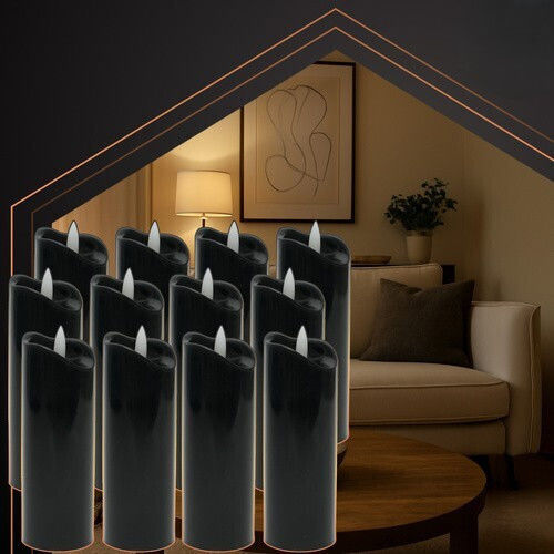Decorative Lamp Wax Polish Black 12pcs