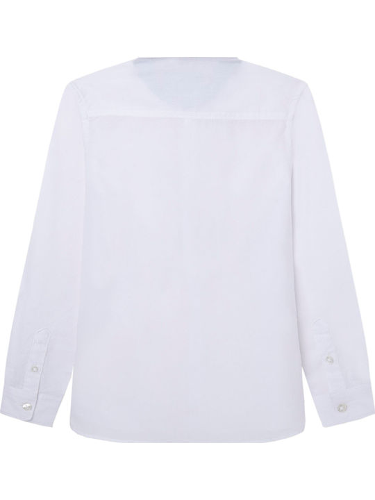 Kids One Color Shirt Long Sleeve White Drake