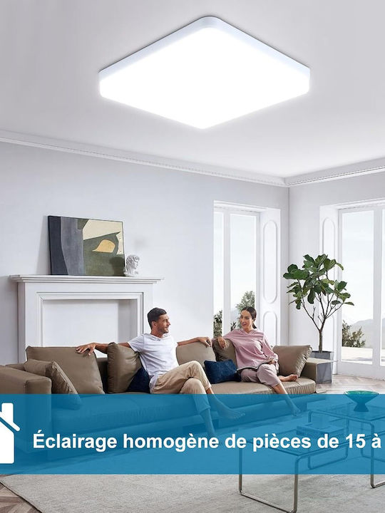 Lightplanet Pătrat În aer liber Panou LED Putere 36W cu Alb Rece Lumini