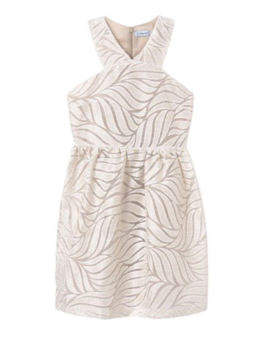 Kinderkleid Ärmellos Beige