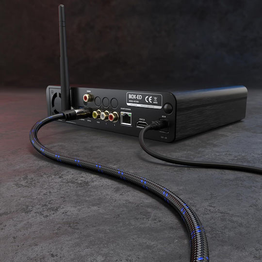 Kabeldirekt Cablu Audio Optic Toslink Împletit Din Nailon 10m Cablu Fibra Optică Soundbar Toslink Digital S Pdif Cablu Amplificator Stereo Home Theater Xbox One/ps4
