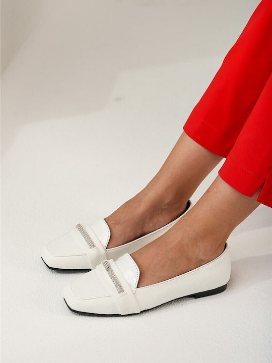 Women's Moccasins in White Color