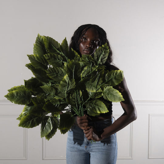 Artificial Decorative Branch Ficus Lyrata Leaf Green 70cm Supergreens