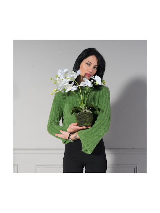 Artificial Plant in Pot Orchid White 42cm Supergreens