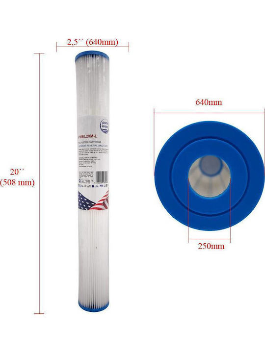 Water Filter Replacement Reverse Osmosis (RO) / for Faucet 20" 20 μm