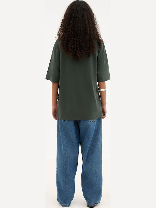 Kurzarm Herrenbluse Khaki