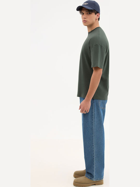 Kurzarm Herrenbluse Khaki