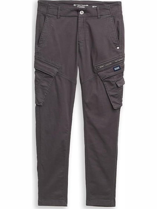 Trousers Cargo Elastic in Regular Fit Gray