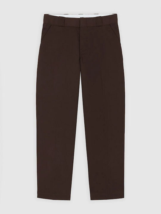 Παντελόνι σε Loose Εφαρμογή Dark Brown