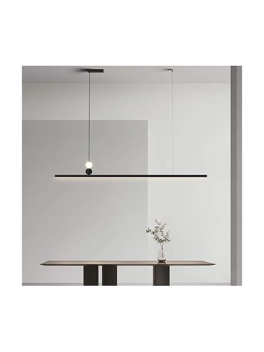 Lightplanet Lustră Negru LED cu Alb Natural Lumină