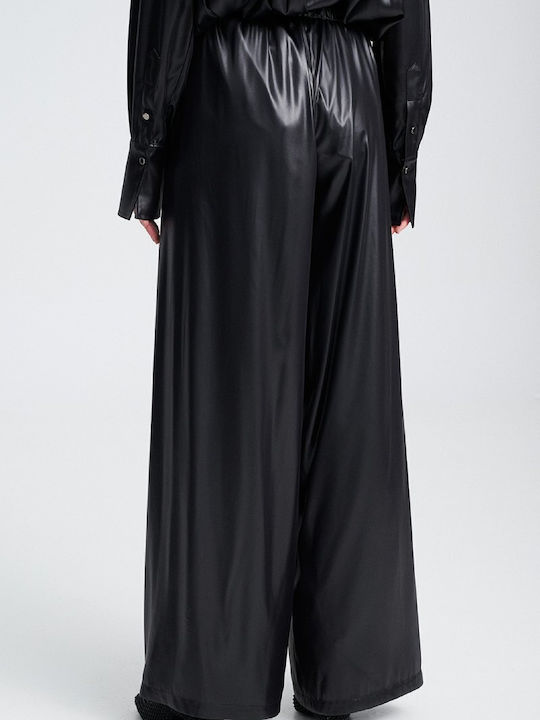 Damen Stoff Hose Schwarz