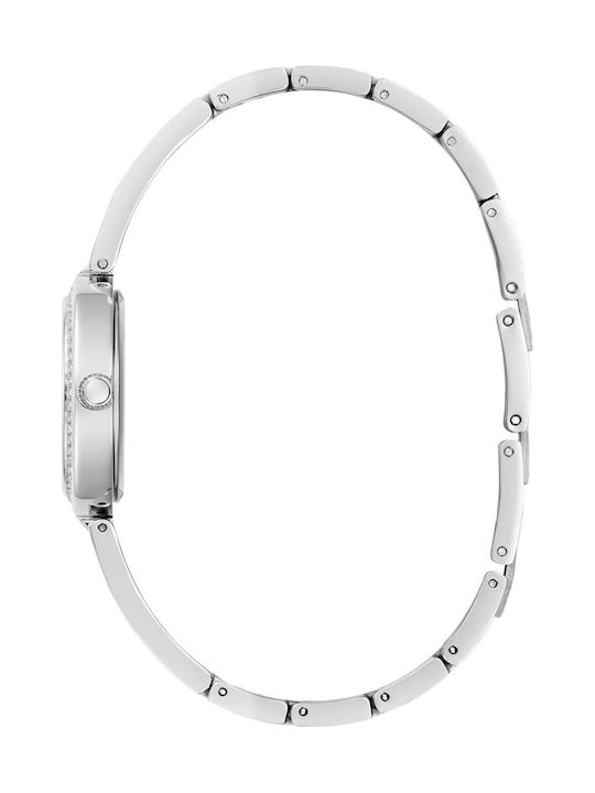 Guess Crystals Γυναικείο Ρολόι 27mm Μπαταρίας με Γκρι Μεταλλικό Μπρασελέ