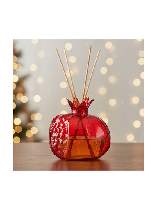 Christmas Reed Diffuser Αρωματικό Χώρου Σχήμα Ρόδι 200ml Melomakarono