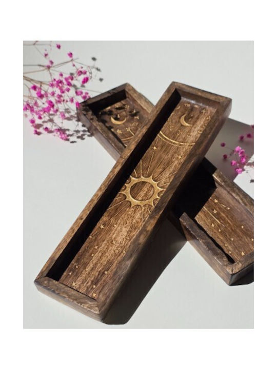 Wooden Holder for Fragrance Sticks & Zodiac Crystal Storage Case