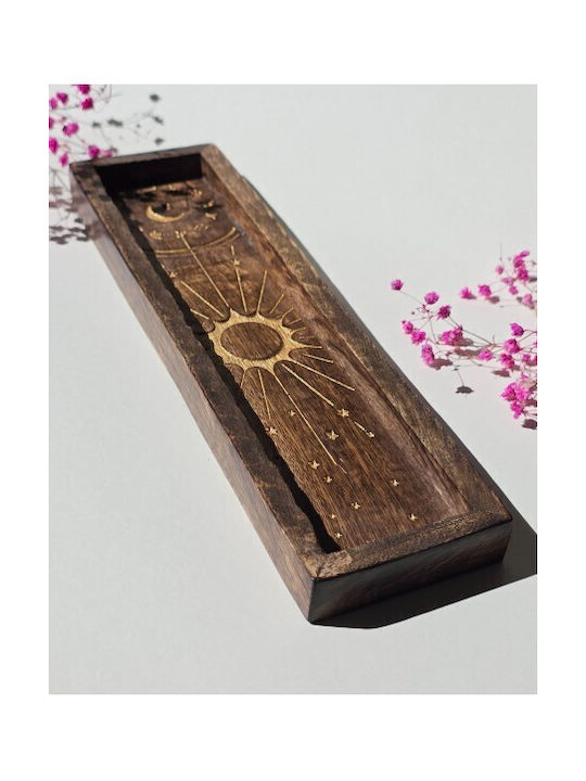 Wooden Holder for Fragrance Sticks & Zodiac Crystal Storage Case