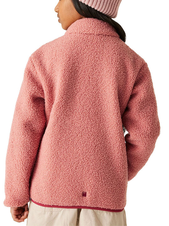 Kids Cardigan Fleece Pink