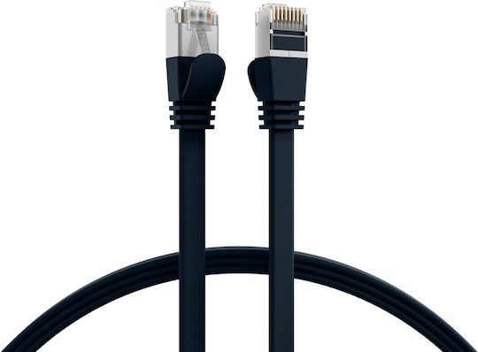 EFB Flat U/UTP Cat.6a (Gigabit) Ethernet Network Cable 1m Black