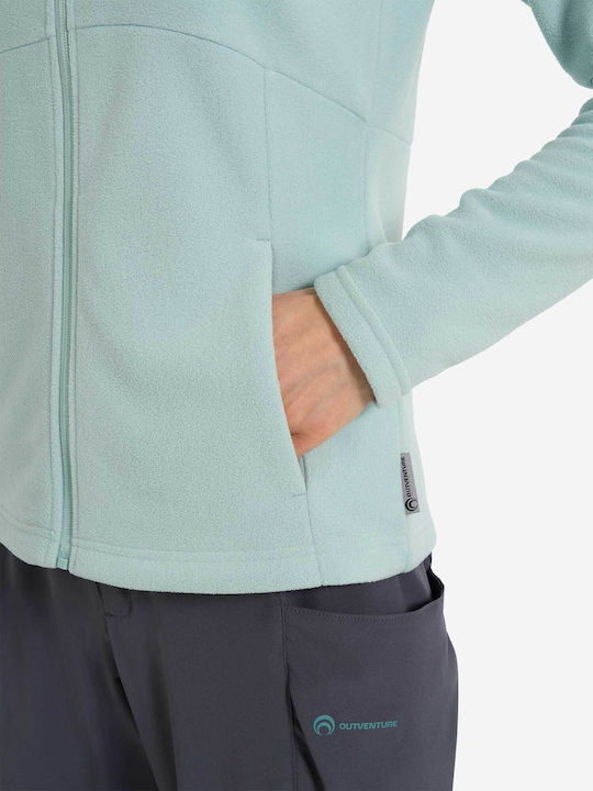 Fleece Γυναικεία Ζακέτα με Φερμουάρ Blue