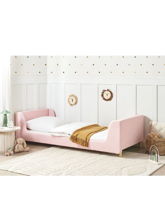 Kinderbett Einzeln mit Stauraum Rosa für Matratze 90x200cm