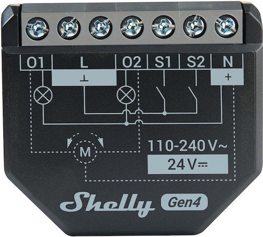 Shelly 2PM Gen4 Smart Switch 2 Channels Wi-Fi Bluetooth & ZigBee 10A 2 Pieces
