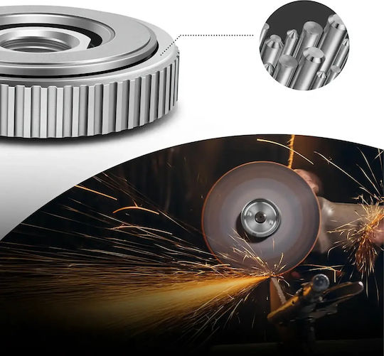 M14 Adapter Angle Grinder Zola Self-locking Universal Steel 5 X 1.3 Cm Silver