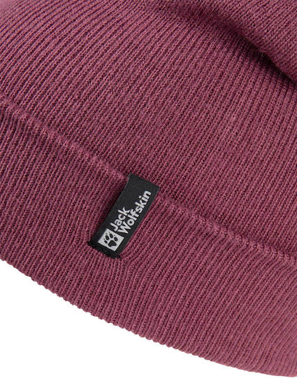 Beanie Unisex Beanie with Rib Knit in Purple color