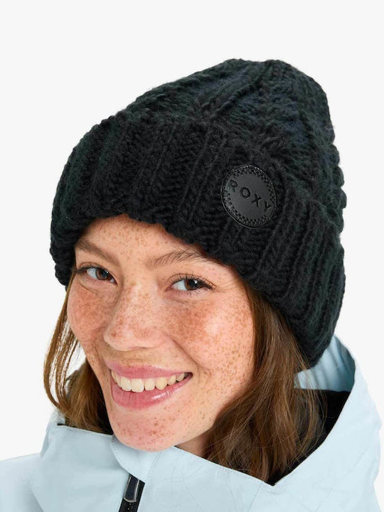 Tram Beanie Γυναικείος Fleece Σκούφος Πλεκτός σε Μαύρο χρώμα