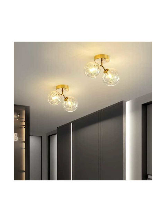 Lightplanet Πλαφονιέρα Οροφής Διάφανη με Ντουί G9