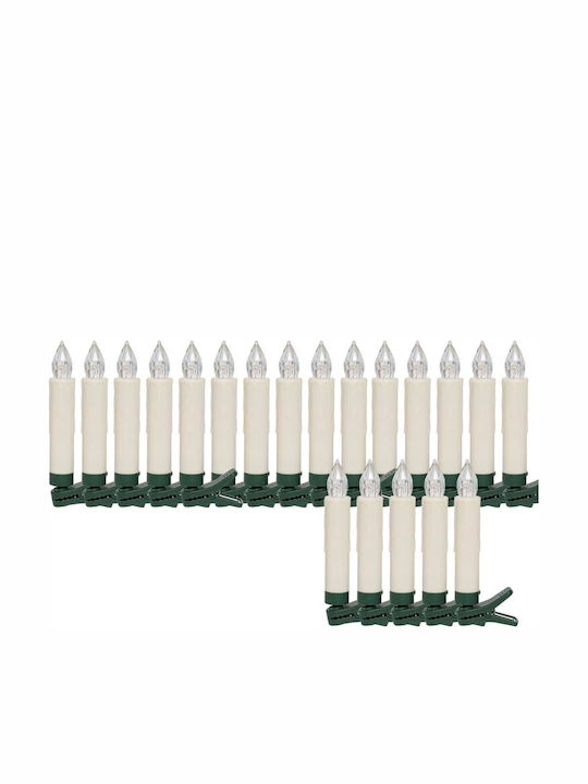 Led Christmas Tree Candles 20-piece Set Warm White Remote Control