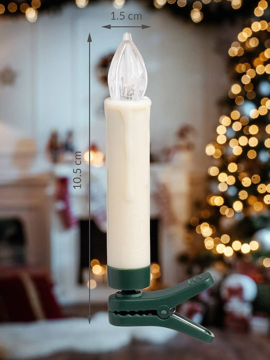 Led Christmas Tree Candles 20-piece Set Warm White Remote Control