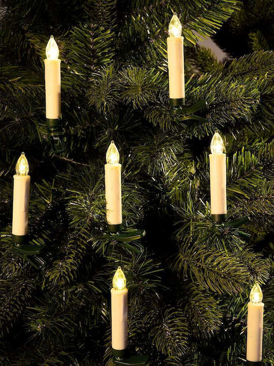 Led Christmas Tree Candles 20-piece Set Warm White Remote Control