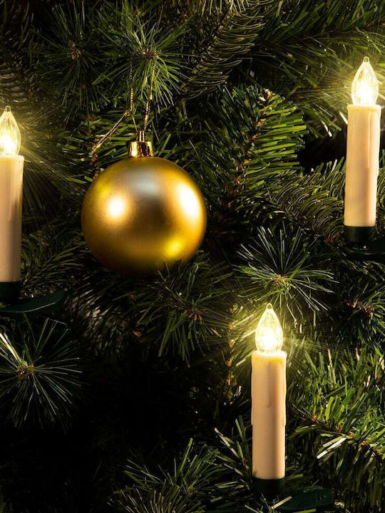 Led Christmas Tree Candles 20-piece Set Warm White Remote Control