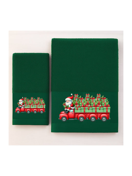 Astron Italy Weihnachtliche Häuser Set Weihnachts-Taschentücher Stoff 50x30cm 2 Stück