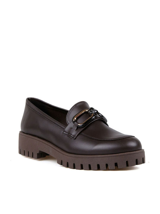 Γυναικεία Loafers σε Καφέ Χρώμα