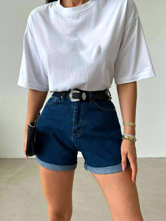 Damen-Shorts - Bermudas Dunkelblaue Jeans