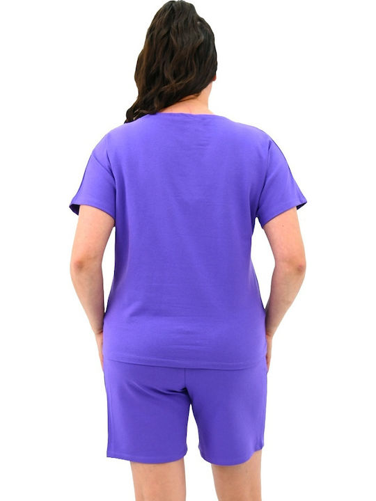 Γυναικείο Σετ με Σορτς Purple