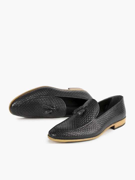 Leder Herren Mokassins in Schwarz Farbe