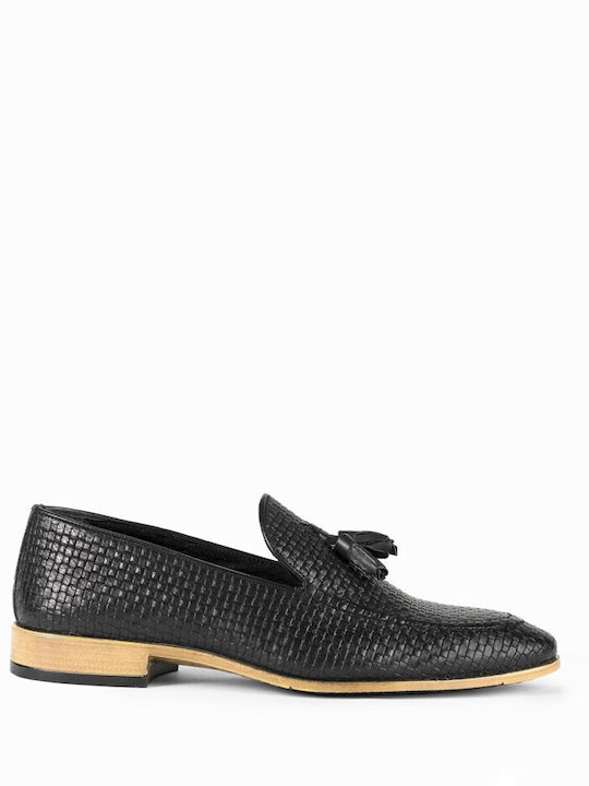 Leder Herren Mokassins in Schwarz Farbe
