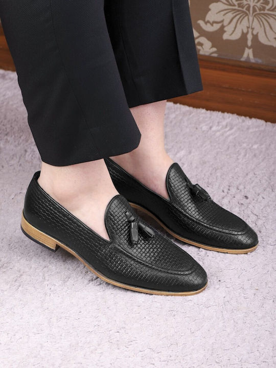 Leder Herren Mokassins in Schwarz Farbe