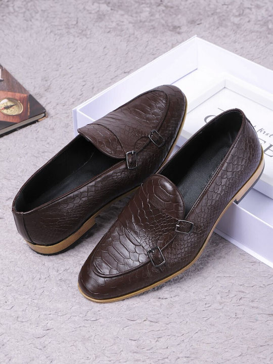 Leder Herren Mokassins in Braun Farbe