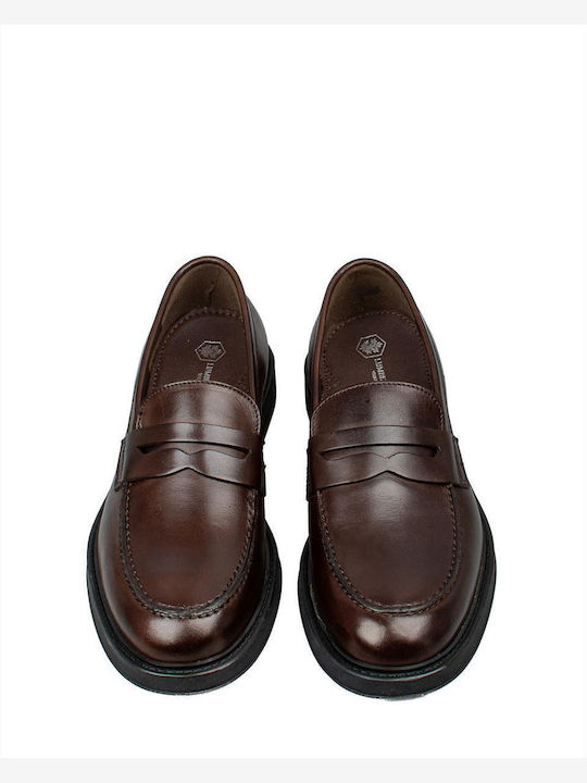 Lenard Ανδρικά Loafers σε Καφέ Χρώμα
