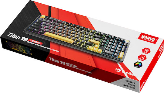 Marvo Titan 75 Ασύρματο Gaming Μηχανικό Πληκτρολόγιο 98% με RGB φωτισμό (International English)