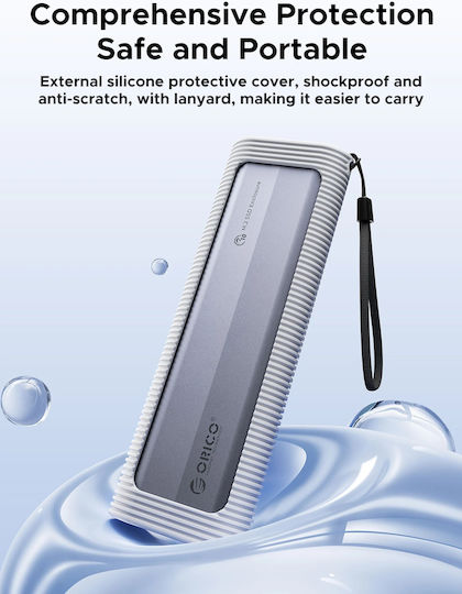 Orico Case for Hard Drive M.2 SATA III with Connection SATA USB 3.2 USB 3.1 USB 3.0 Type-C Silver