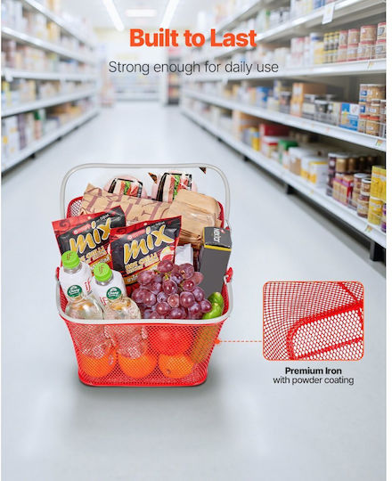Vevor Shopping Basket Red