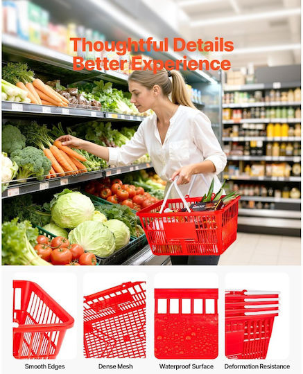 Vevor Shopping Basket Red