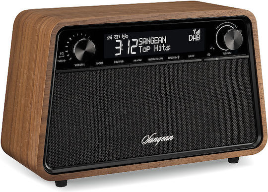 Sangean WR-201D Retro Tabletop Radio Electric DAB+ with Bluetooth and USB Vintage Walnut