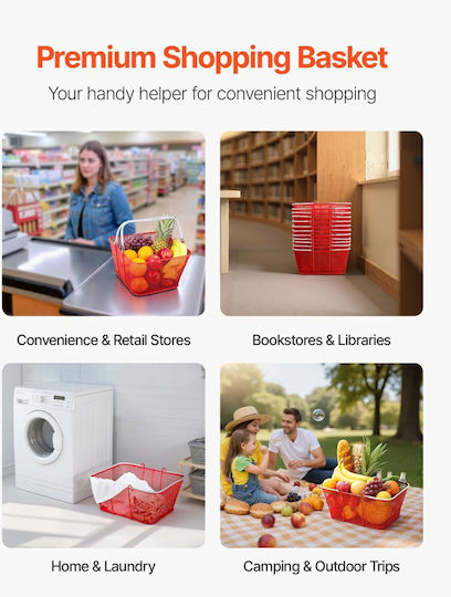 Vevor Shopping Basket Red