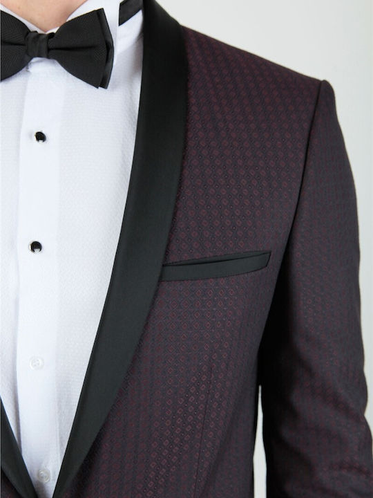 Мъжки Костюм Burgundy